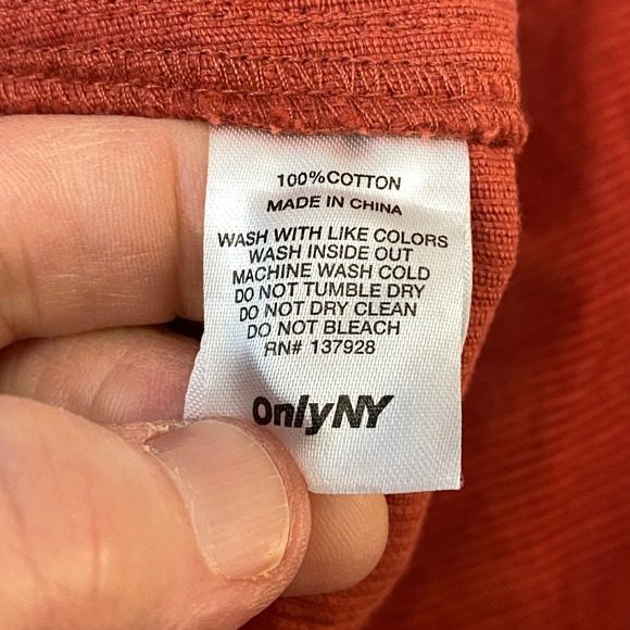 Only NY Corduroy Shorts Mens 34 Retro 70s Surf Rust Red Utility Pockets - Picture 4 of 6